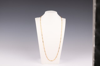 A 22ct yellow gold necklace, 64cm, 16.3 grams,