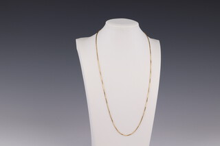 A 14ct yellow gold necklace 54cm, 7.4 grams 
