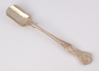 A Georgian style Kings pattern silver stilton scoop, Sheffield 1989, 84 grams