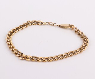 A 9ct yellow gold bracelet 18cm, 5.6 grams