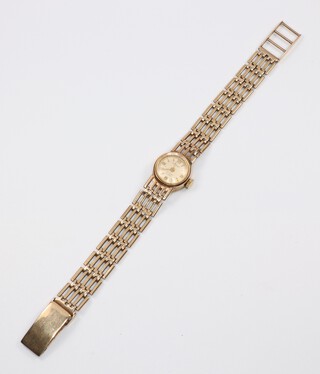 A lady's 9ct yellow gold Rotary wristwatch 14.4 grams including glass 