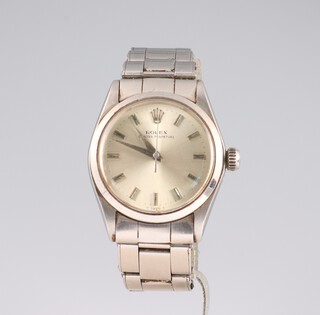 A gentleman's steel cased Rolex Oyster perpetual wristwatch contained in a 28mm case with original Rolex bracelet