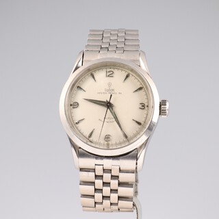 A gentleman's steel cased Tudor Oyster Prince 34 Rota Self-winding wristwatch contained in a 32mm case numbered 234198/7950 with silver dial and steel batons 