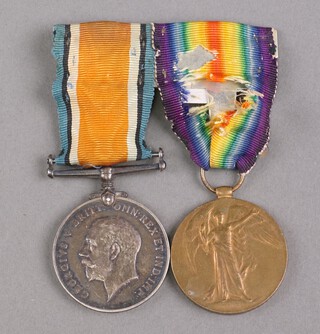 A British War medal and Victory medal to P.8073 Lance Corporal W R Boxall, Mounted Military Police 