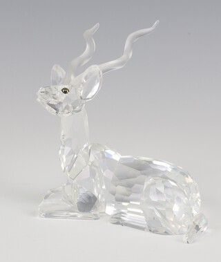 A Swarovski Crystal 1994 African Inspired figure of a De Koedoe (antelope) 10cm, boxed 