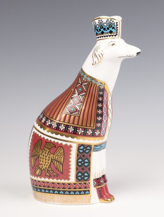 A Royal Crown Derby Imari pattern paperweight  - National Dogs Borzoi 1990 LIV (no stopper) 23cm 