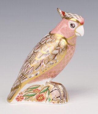 A limited edition Royal Crown Derby Imari pattern paperweight -  Cockatoo no.1111/2500, with gold stopper,  boxed and with certificate
