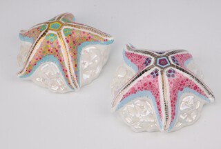 Two Royal Crown Derby Imari pattern paperweights - Starfish Candy MMXIII with gold stopper 11cm boxed and Starfish Pop MMXIII with gold stopper 19cm boxed 