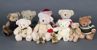 A collection of Harrods Teddy Bears to include 1990, Millennium, two 2008 (one with jumper, 1 without), My First Teddy Bear and 6 other undated bears 