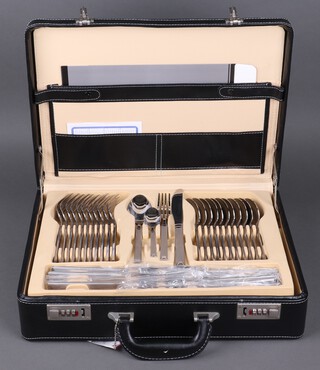 A collection of 1810 Edelstahl cutlery contained in a briefcase