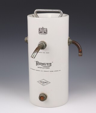 A Paolo No.1 Permutit water softener with chromium mounts 24cm 