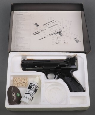 A Webley Tempest air pistol boxed 