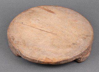 A wooden chapati board 
