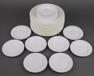 Fourteen Royal Worcester Warmstry pattern side plates and 17 similar dinner plates