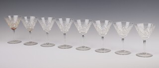 Eight Webb Crystal cocktail glasses (1 chipped)