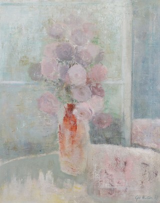 Geo Hinton '67, still life study, 20th Century oil on canvas, signed and dated 75cm x 60cm  