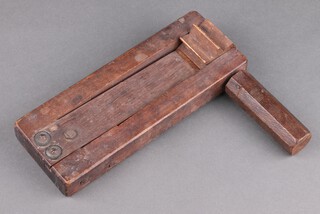 A 19th Century wooden bird scaring / football rattle 28cm x 11cm 