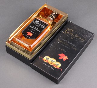 A 750ml bottle of Canadian Glen Breton rare special hand crafted single malt whisky, aged 10 years, boxed 