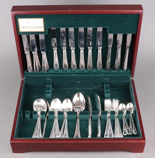 A canteen of Arthur Price silver plated cutlery together with other items of cutlery and plated items 