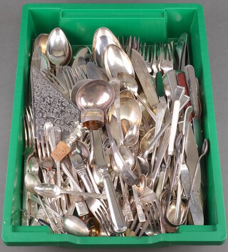 A quantity of silver plated table flatware 