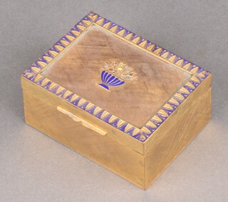A mid-century Italian gilt and enamelled cigarette box 