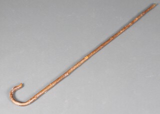 A wooden shepherd's crook 139cm 
