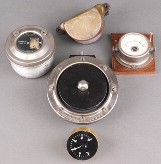 A Tapley & Co gradient meter, 2 other meters and a clear Hooters horn together with a spare dial 