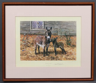 David Shepherd, print signed in pencil, "Donkey Talk" no.654/1500 22cm x 29cm 