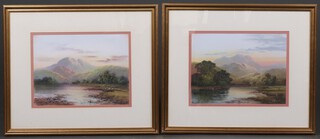 Wendy Reeves (British, born 1945), a pair of watercolours signed, Scottish loch scenes 22cm x 30cm  