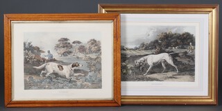 A pair of 20th Century restrikes, studies of hunting scenes "September" and "October" 45cm x 58cm  (non matching frames)