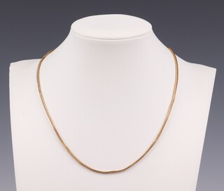 An 18ct yellow gold necklace 39cm, 6.5 grams 