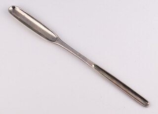 A Queen Anne silver double ended bone marrow scoop, London 1706, 23.5cm, 50 grams 