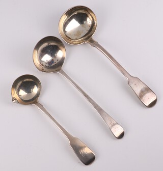A George III silver ladle London 1792, 2 others, 432 grams 