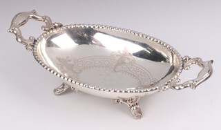 A Continental silver 2 handled oval bowl 27cm, 146 grams 