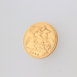 A George V half sovereign 1904 