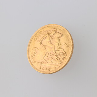 A George V half sovereign 1914 