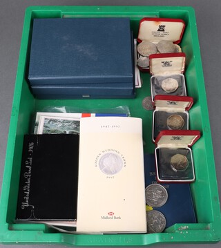 Three United Kingdom proof coin sets 1983,1987 and 1988 minor crowns and coins 