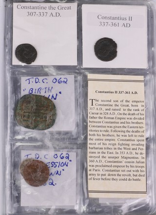 A Ferdinand of Spain 1547 coin together with a Byzantine copper coin and other minor world coins 