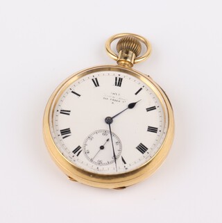 A gentleman's 18ct yellow gold mechanical pocket watch  with seconds at 6 o'clock, the movement numbered 15050, gross weight 88.7 grams, London 1838, the movement inscribed Jays Makers to the Admiralty  