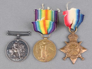 A First World War casualty group to 22364 Pte. A Pickett, Grenadier Guards, comprising 1914-15 Star, British War medal and Victory medal 