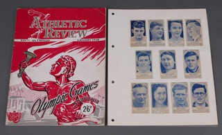 Cigarette cards, a collection of 33 Turf (Carreras) Cigarette Cards commemorating athletes from the 1948 London Olympics, together with an Athletic Review Souvenir Programme from the games 
