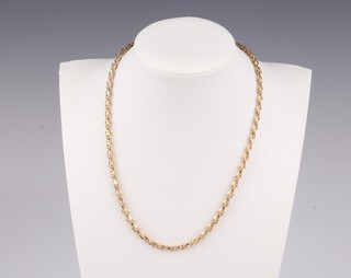 A 14ct yellow gold necklace 40cm, 12.9 grams 