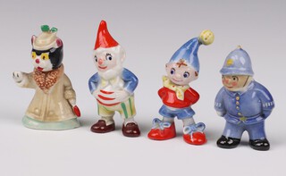 Four Wade Noddy figures - Noddy, Big Ears, PC Plod and Cat in a Hat 