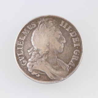 A William III crown 1696, first bust, OCTAVO, fine, S3470 
