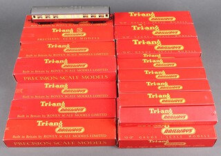 A collection of Triang OO gauge rolling stock and carriages, all boxed (26 items)