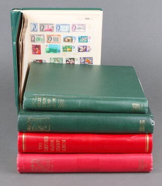 Five albums of mint and used world stamps including GB Victoria to Elizabeth II, Gold Coast, Aidan, Rhodesia, Iran, Egypt, Canada, USA, Turkey, Spain, Portugal, Germany, France, Denmark, New Zealand, India, Australia 