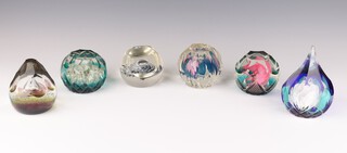 Six Caithness paperweights - Finesse 51/75 7cm, Nevehence 74/75 7cm, Masquerade 75/75 7cm, Snowy Owl 138/650 7cm, English Rose 160/250 7cm and Scheherazade 91/250 7cm 