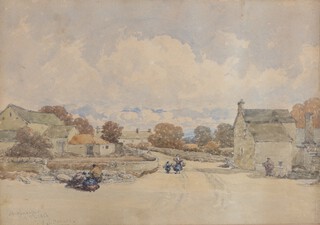 E.S. Howard "Hathersage" watercolour, signed, titled and dated 1856, 25cm x 35cm.