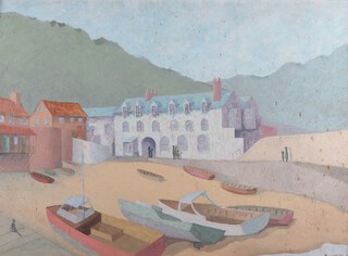 Howard Capes, Clovelly, North Devon, 20th century oil on board, signed, 54cm x 75cm.
