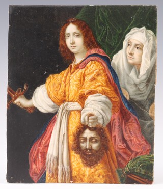 After Cristofano Allori, Judith with the Head of Holofernes, an early 19th Century miniature watercolour on ivory, 14cm x 12cm Ivory Exemption Certificate 9Z5ZTCTC